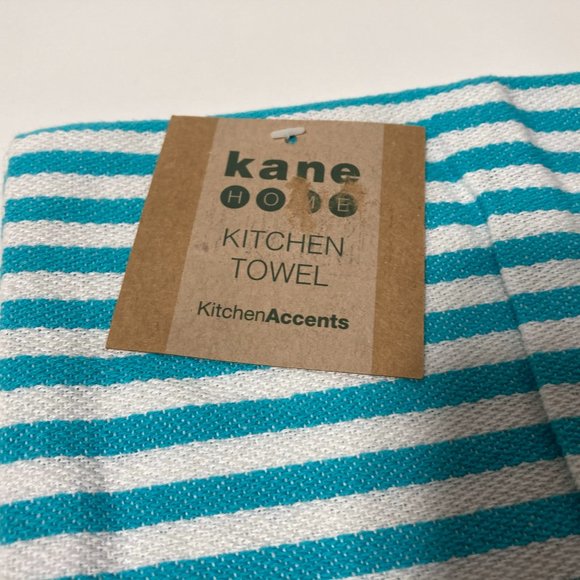 Striped Blue Kitchen Hand Towel Crabs - Picture 4 of 10